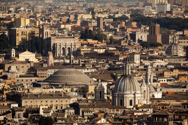The Pantheon from St Peters, Rome, cityscape