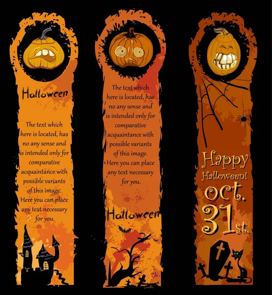 stock vector Vertical Halloween Banners