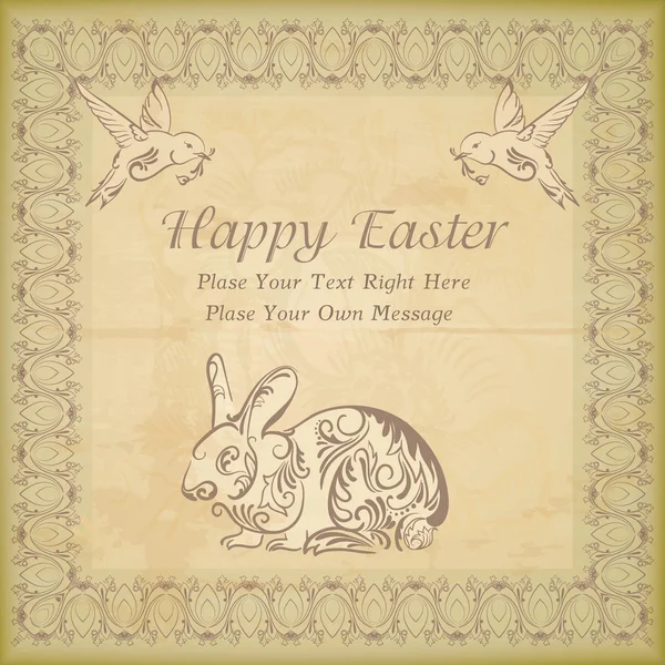 Vintage easter card 3 Royalty Free Stock Vectors