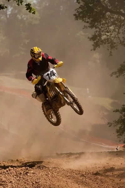 Motocross jump — Stock Photo, Image