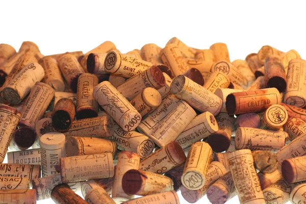 Stapel von Weinkorken verwendet — Stockfoto