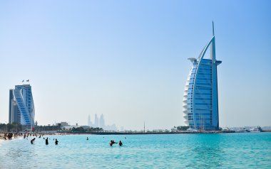 burj al arab otel jumeirah Plajı'nın görünümü