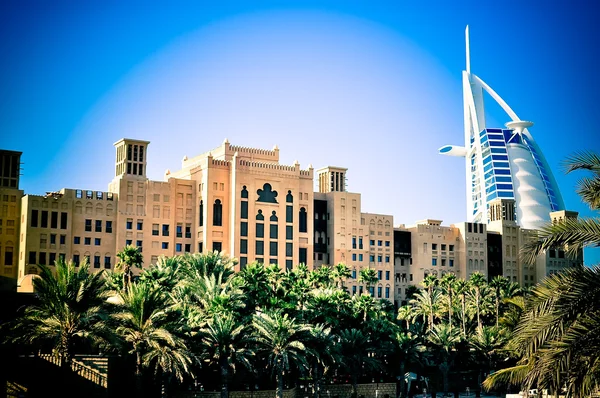 Burj Al Arab and Madinat Jumeirah, Dubai — Stock Photo, Image