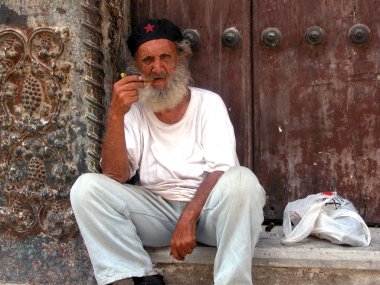 Old Cuban man clipart