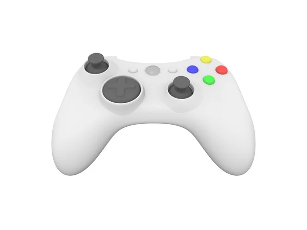 White Video Game Controller on White — Stok fotoğraf