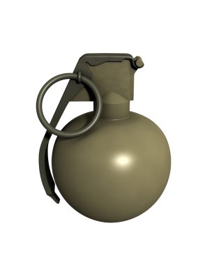 3D Rendered Isolated M67 Grenade clipart