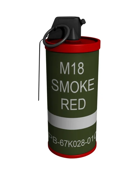Grenade fumigène M18 isolée rendue 3D — Photo