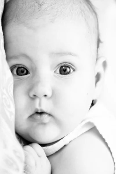 Close-up portrait of newborn baby — Stock Photo, Image