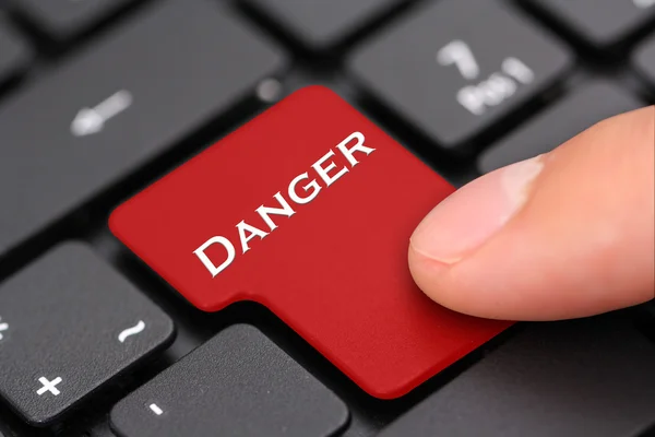 Danger button — Stock Photo, Image