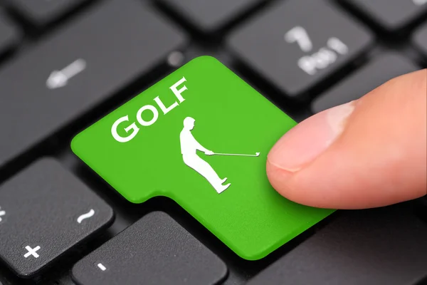Golf tlačítko — Stock fotografie
