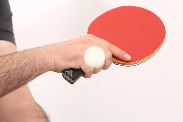 Vincere una coppa in una gara di ping pong — Foto Stock