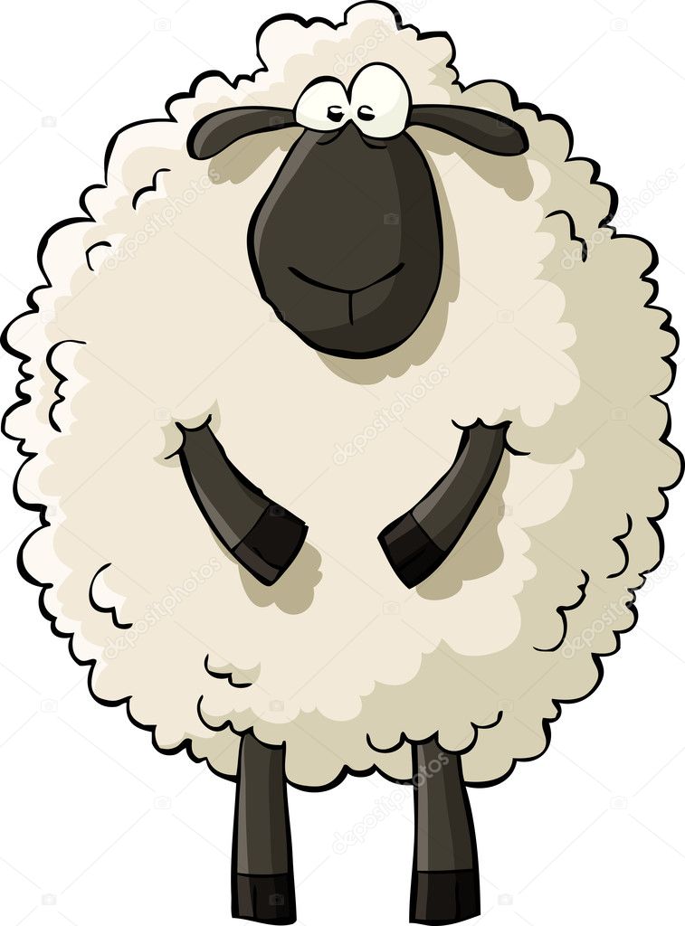 Cartoon sheep — Stock Vector © dedMazay #9679595