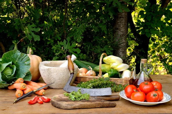 Przygotowanie warzyw — Zdjęcie stockowe