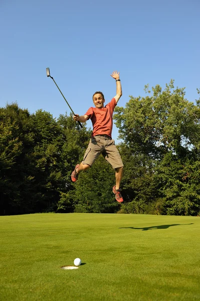 Golfista feliz — Foto de Stock