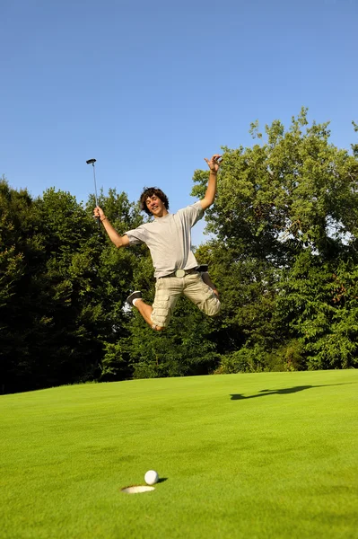 勝者のゴルファー — ストック写真