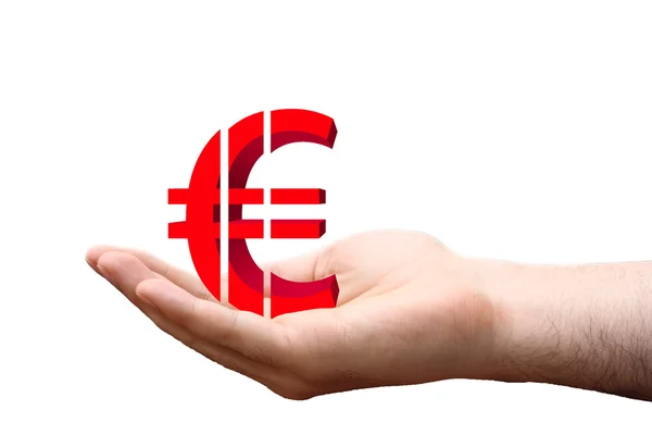 Hand-Euro — Stockfoto