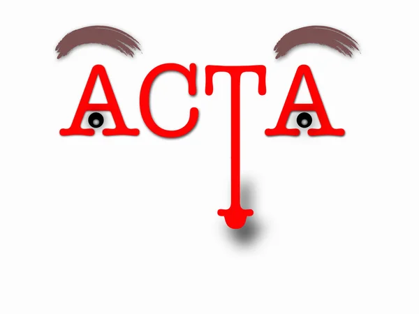Зупинити acta — стокове фото