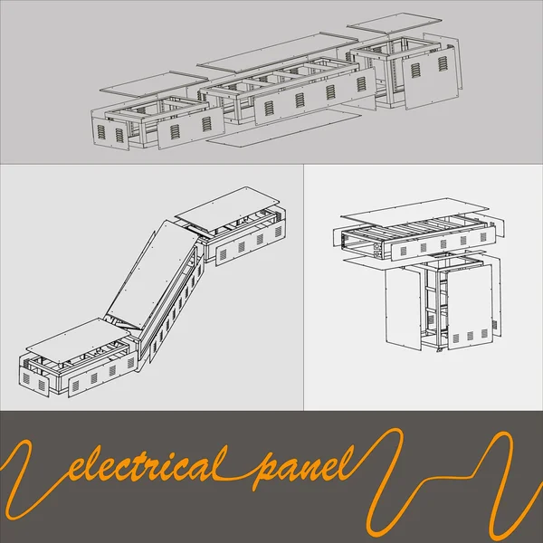 Conexión del panel eléctrico — Archivo Imágenes Vectoriales