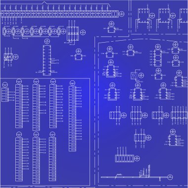 Electrical wiring diagram background clipart