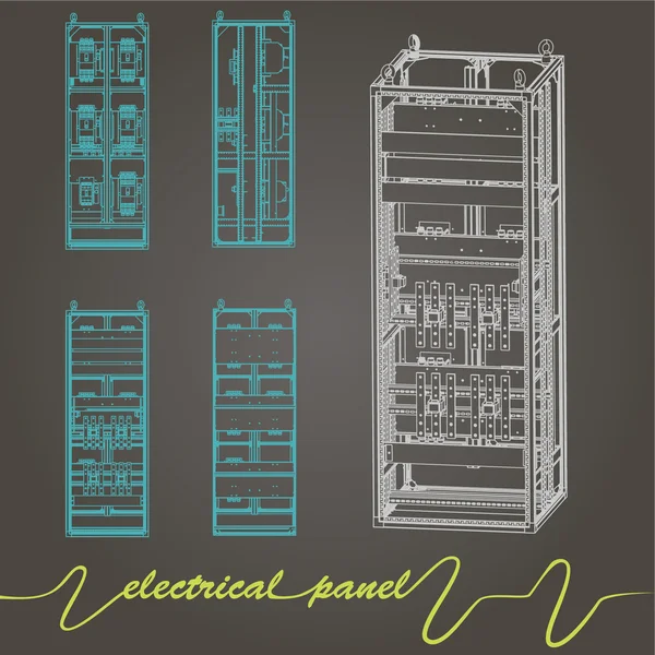 Panel eléctrico — Vector de stock