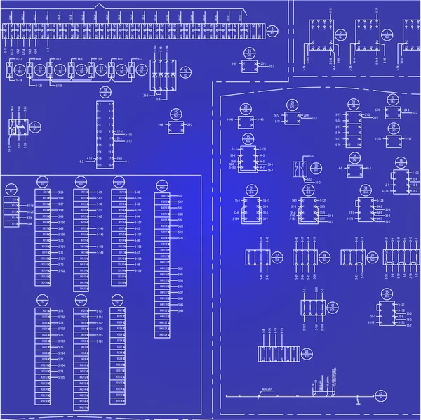 Elektrische bedrading diagram achtergrond — Stockvector