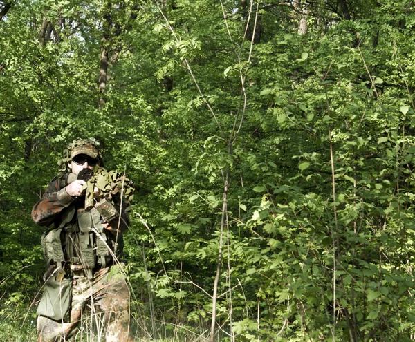 Camouflage soldat Airsoft — Photo