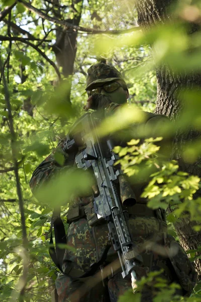 stock image Soldier camouflage Airsoft