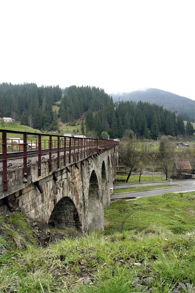 Puente ferroviario en los Cárpatos — Foto de Stock