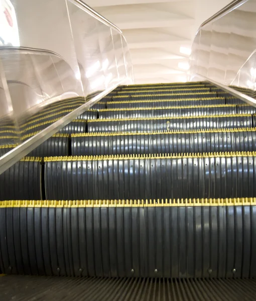 Metro escalator stairs — Stock Photo, Image