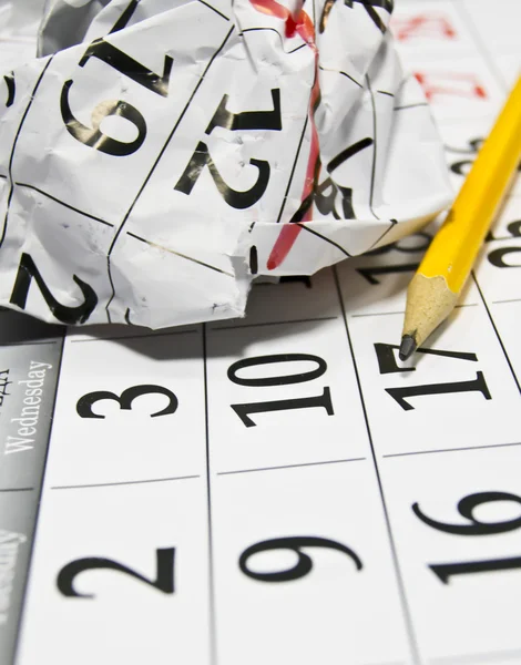 stock image Calendar pencil