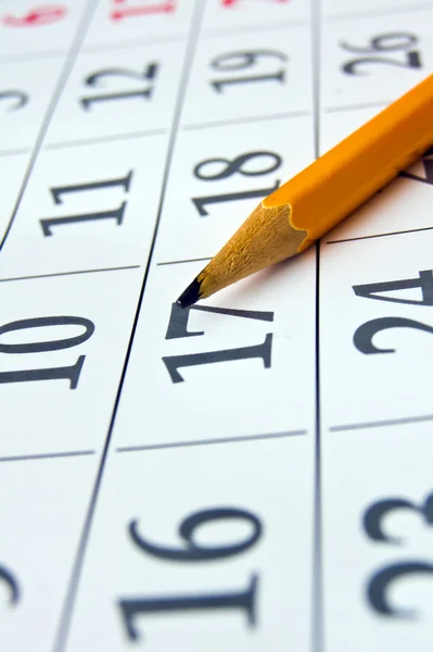 Kalendarz ołówek — Zdjęcie stockowe