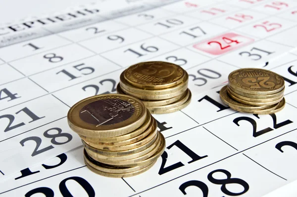 Calendario dei soldi — Foto Stock