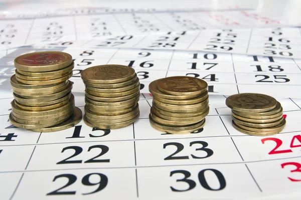 Pengar kalender — Stockfoto