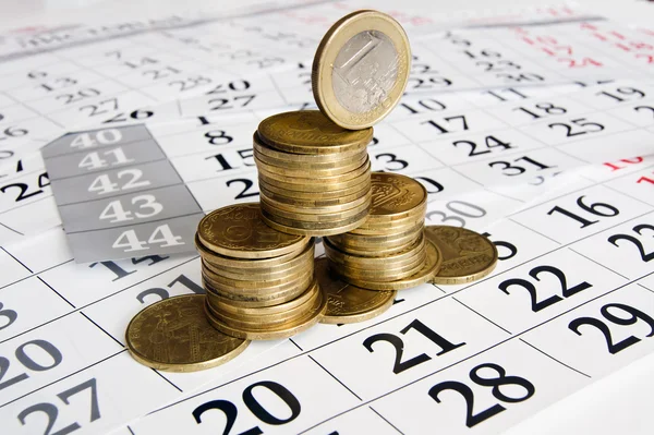 Pengar kalender — Stockfoto