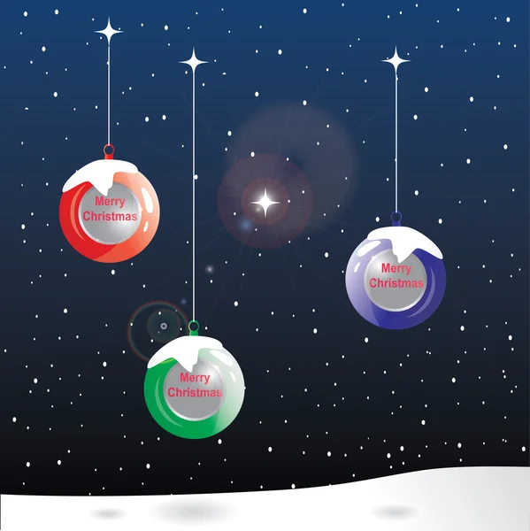 Christmas Night Background — Stock Vector