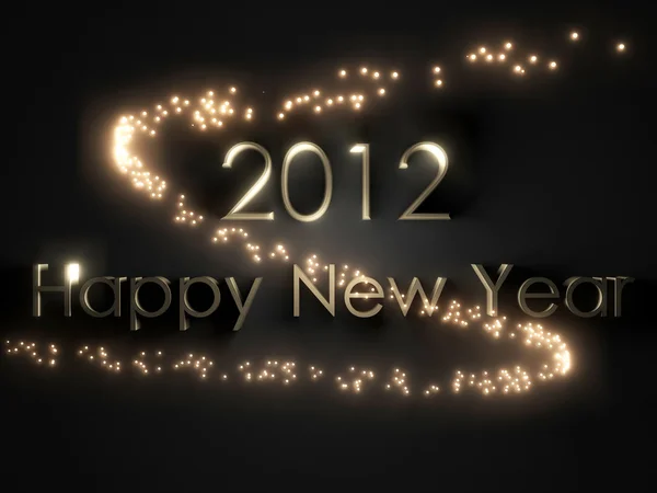3D Happy New Year 2012 background — Stock Photo, Image