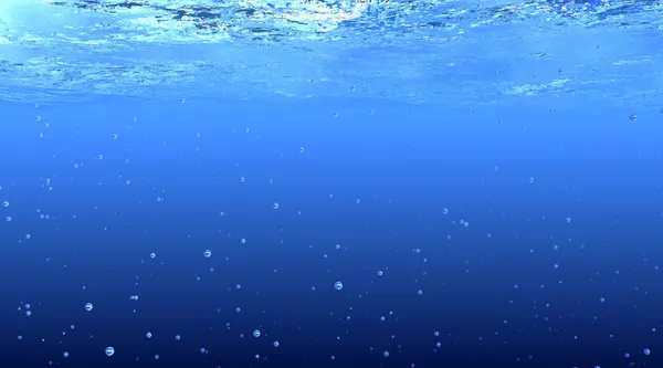 3D-gerenderde blauwe onderwater achtergrond — Stockfoto