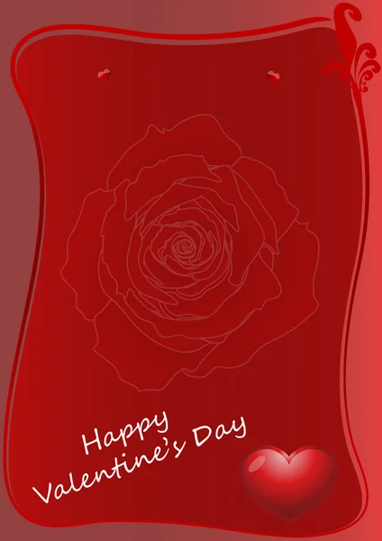 Вектор Щасливий День Святого Валентина Плакат - Картка — стоковий вектор