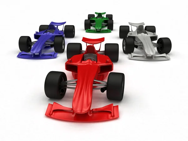 3D rendered Concept formula Cars — Stock Photo, Image