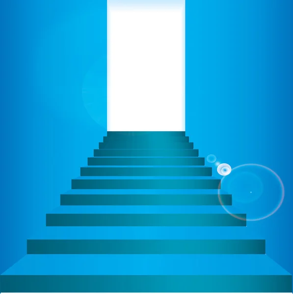 Vektorové modré schodiště — Stockový vektor