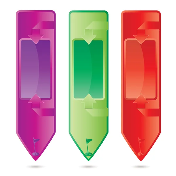 Vektor vertikal banner färguppsättning — Stock vektor