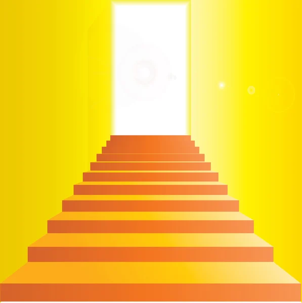 Escadaria amarela vetorial — Vetor de Stock