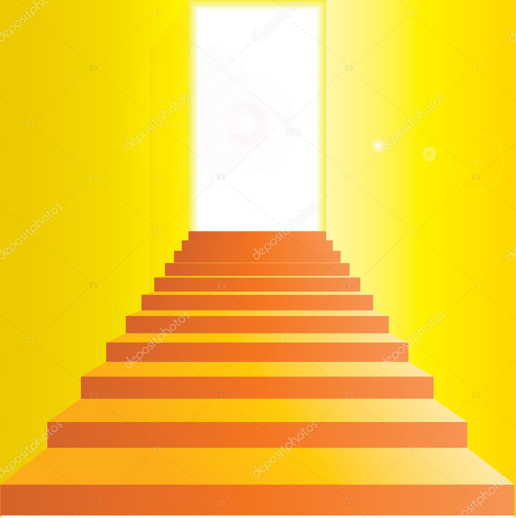 Vector yellow staircase