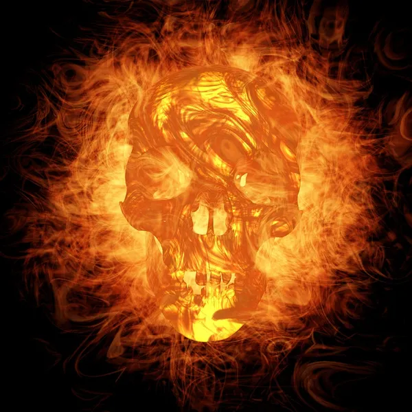 3D Burning Skull
