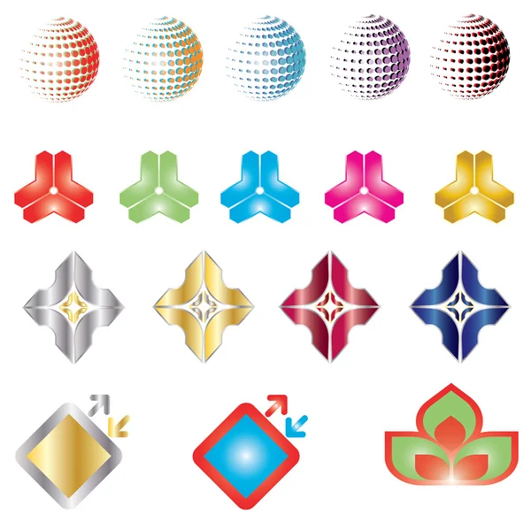 Vektor logotypen färguppsättning — Stock vektor