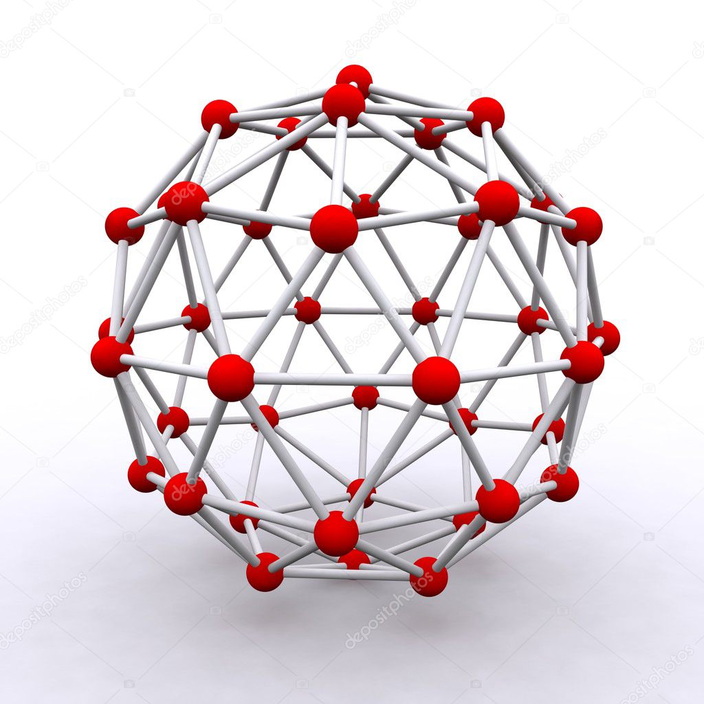 3D rendered molecular structure