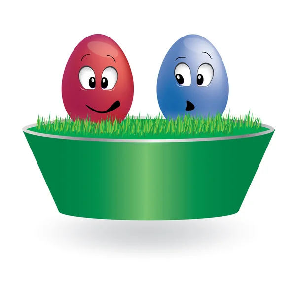Vector Color Easter Egg figures — Stock Vector