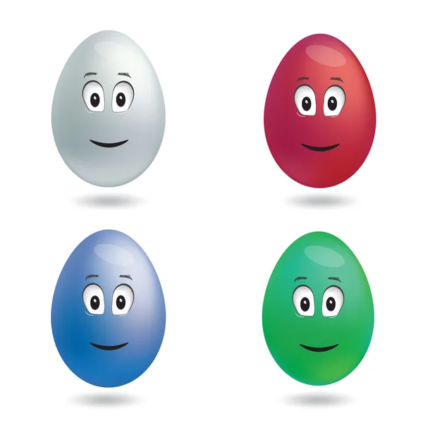 Vetor isolado cor ovos de Páscoa —  Vetores de Stock