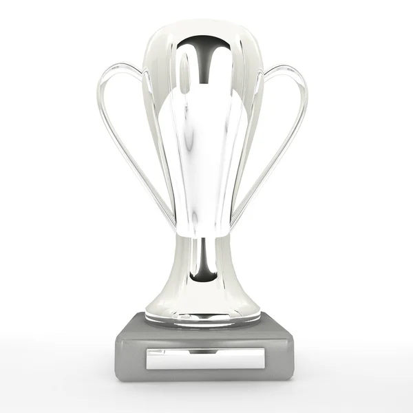 3D renderowane srebrne trofeum Pucharu — Zdjęcie stockowe