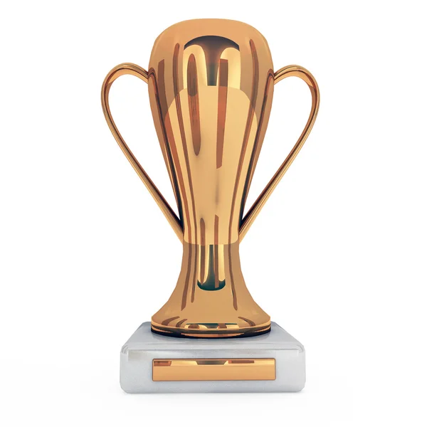3D tavené bronz trophy cup — Stock fotografie